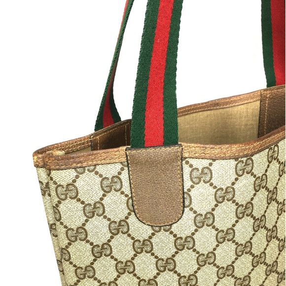 Gucci authentic brown monogram coated canvas tote bag - Picture 8 of 15